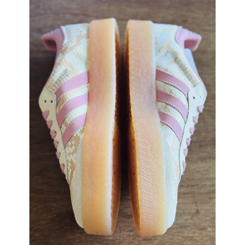 Women’s Size 9.5 adidas Sambae Snakeskin Cream White Wonder Mauve JR3803 NIB